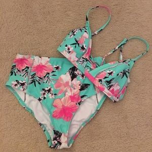 2 piece, high waist suit